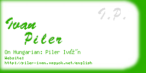 ivan piler business card